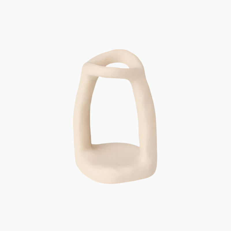 SUENTA Stilvoller Keramik Halter – Minimalistischer Zahnbürsten- und Stifthalter, Weiß Beige