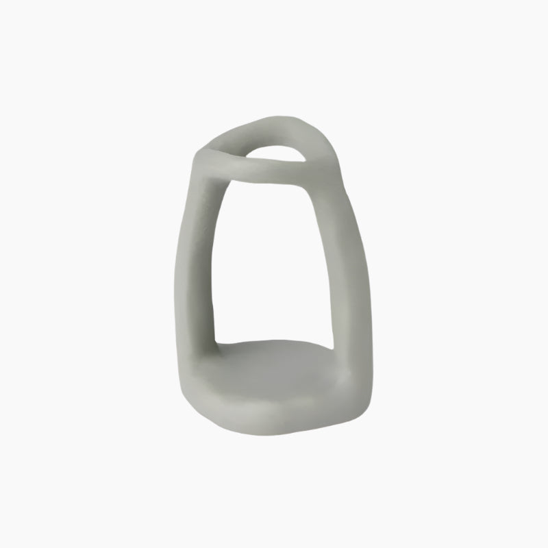 SUENTA Stilvoller Keramik Halter – Minimalistischer Zahnbürsten- und Stifthalter, Weiß Grau