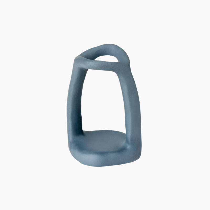 SUENTA Stilvoller Keramik Halter – Minimalistischer Zahnbürsten- und Stifthalter, Weiß Blau