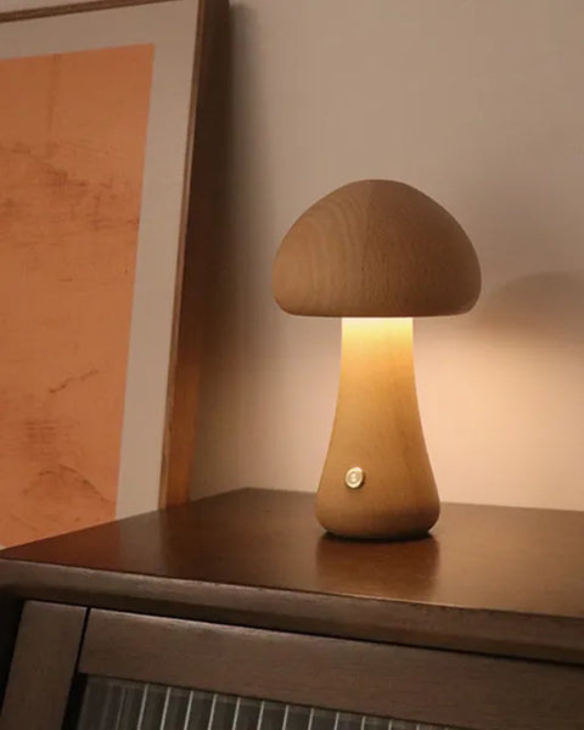 SUENTA Tischlampe im Pilzdesign aus Holz – Minimalistisch und Elegant