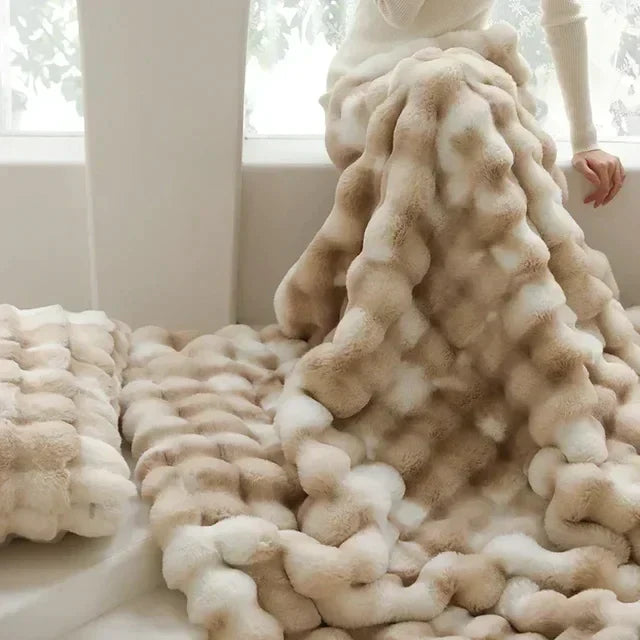 SUENTA Tragbare Flauschige Kunstfelldecke Für Sofa Und Bett