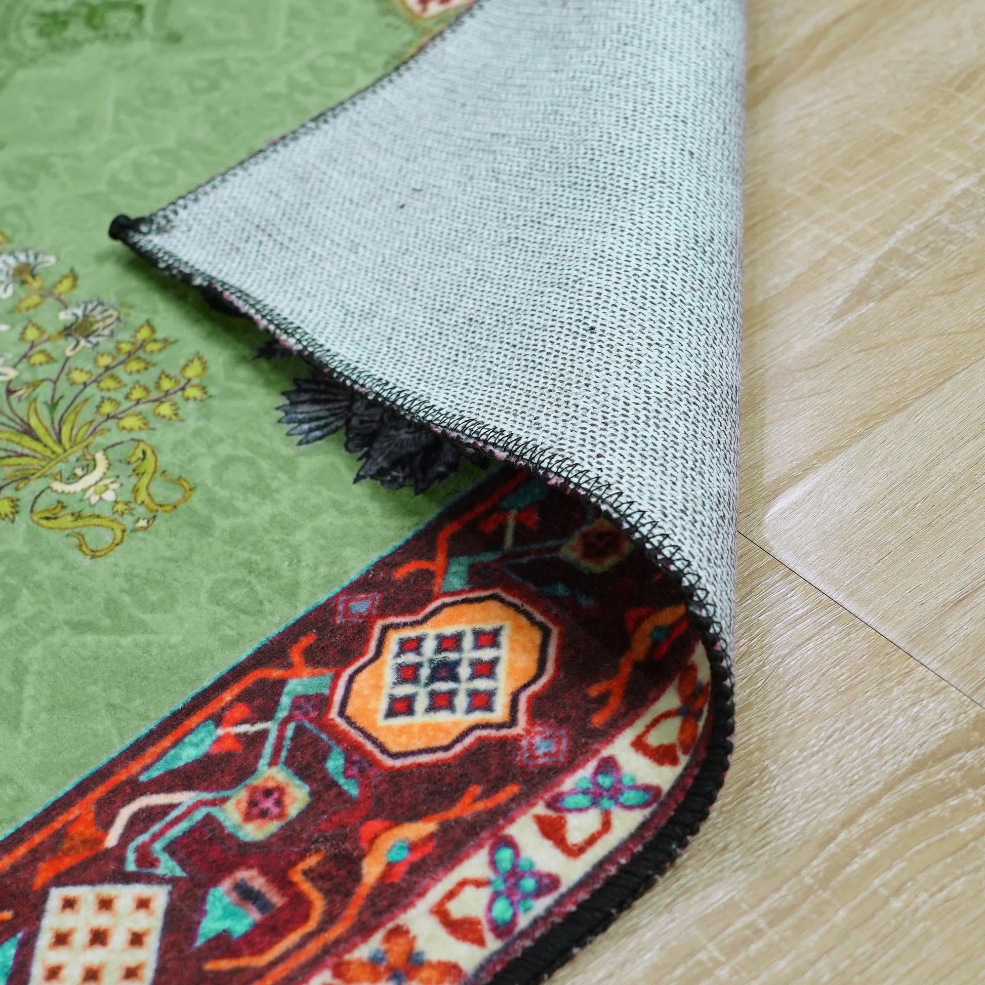 SUENTA Vintage Blumen Teppich für Gemütliches Zuhause Rutschfest