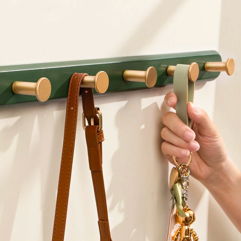 SUENTA Vintage Grüne Wandgarderobe mit 4-6 Haken – Praktisches Garderobenpaneel