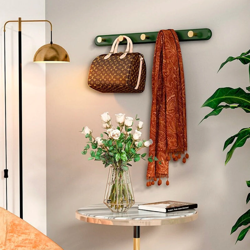 SUENTA Vintage Grüne Wandgarderobe mit 4-6 Haken – Praktisches Garderobenpaneel