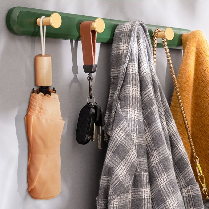 SUENTA Vintage Grüne Wandgarderobe mit 4-6 Haken – Praktisches Garderobenpaneel