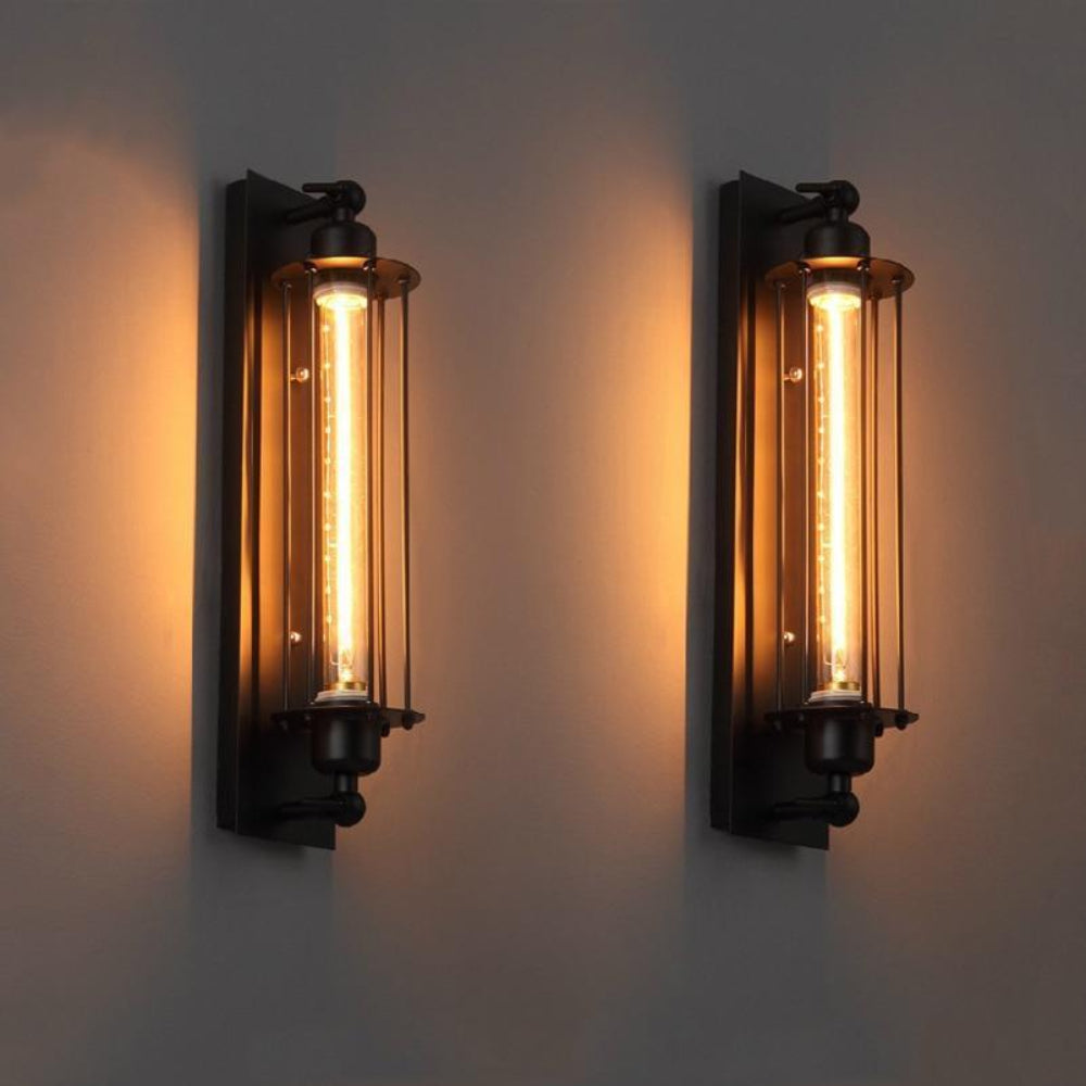 SUENTA Vintage Wandmontierte LED Leuchte Mit Elegantem Touch Schwarz