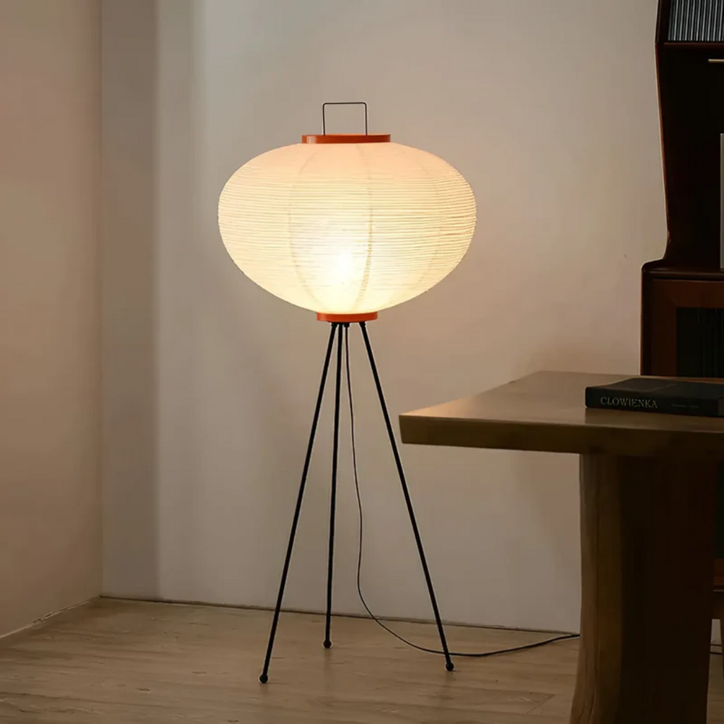 SUENTA Wabi Sabi Stehende LED Lampe Aus Reispapier Für Zen Ambiente