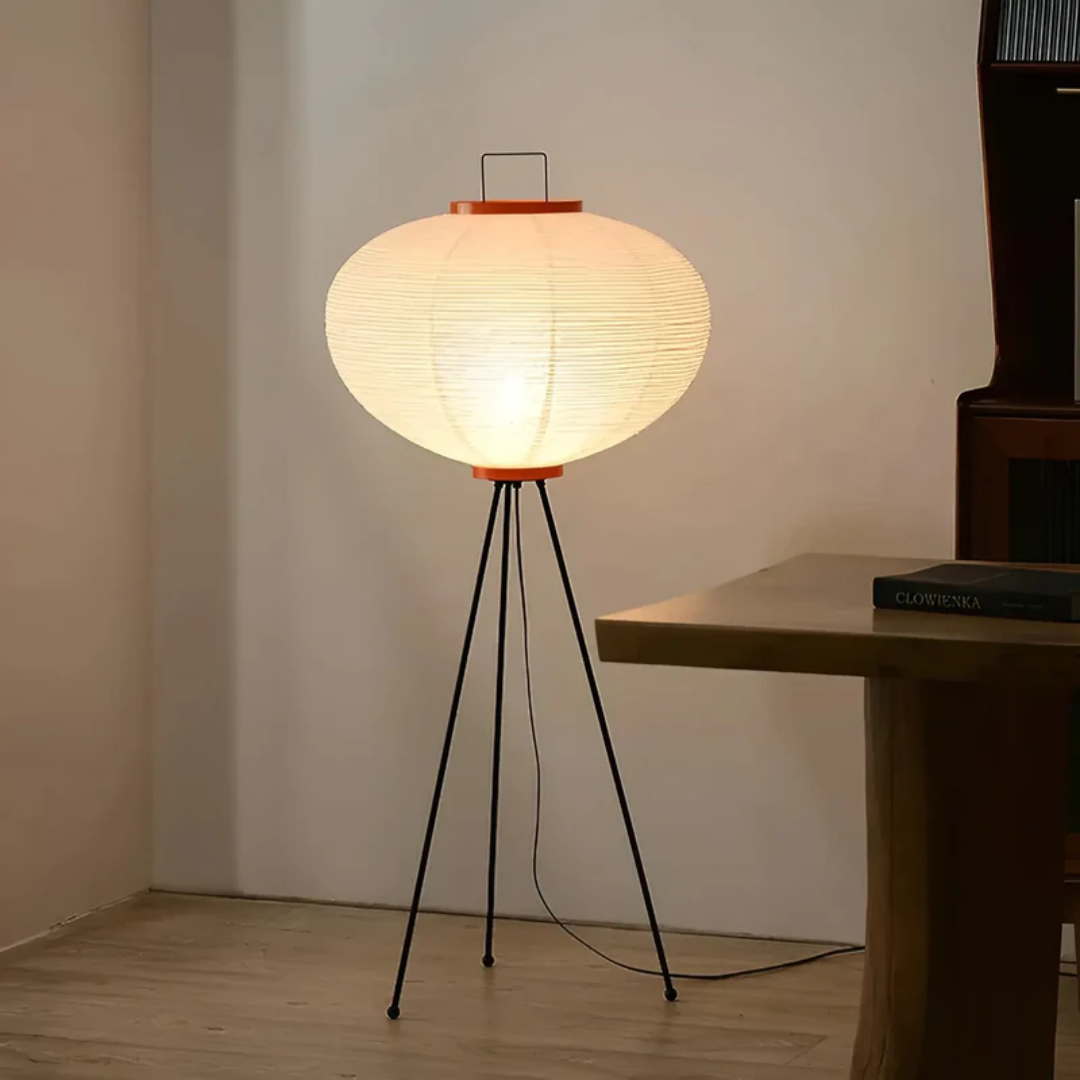SUENTA Wabi Sabi Stehende LED Lampe Aus Reispapier Für Zen Ambiente