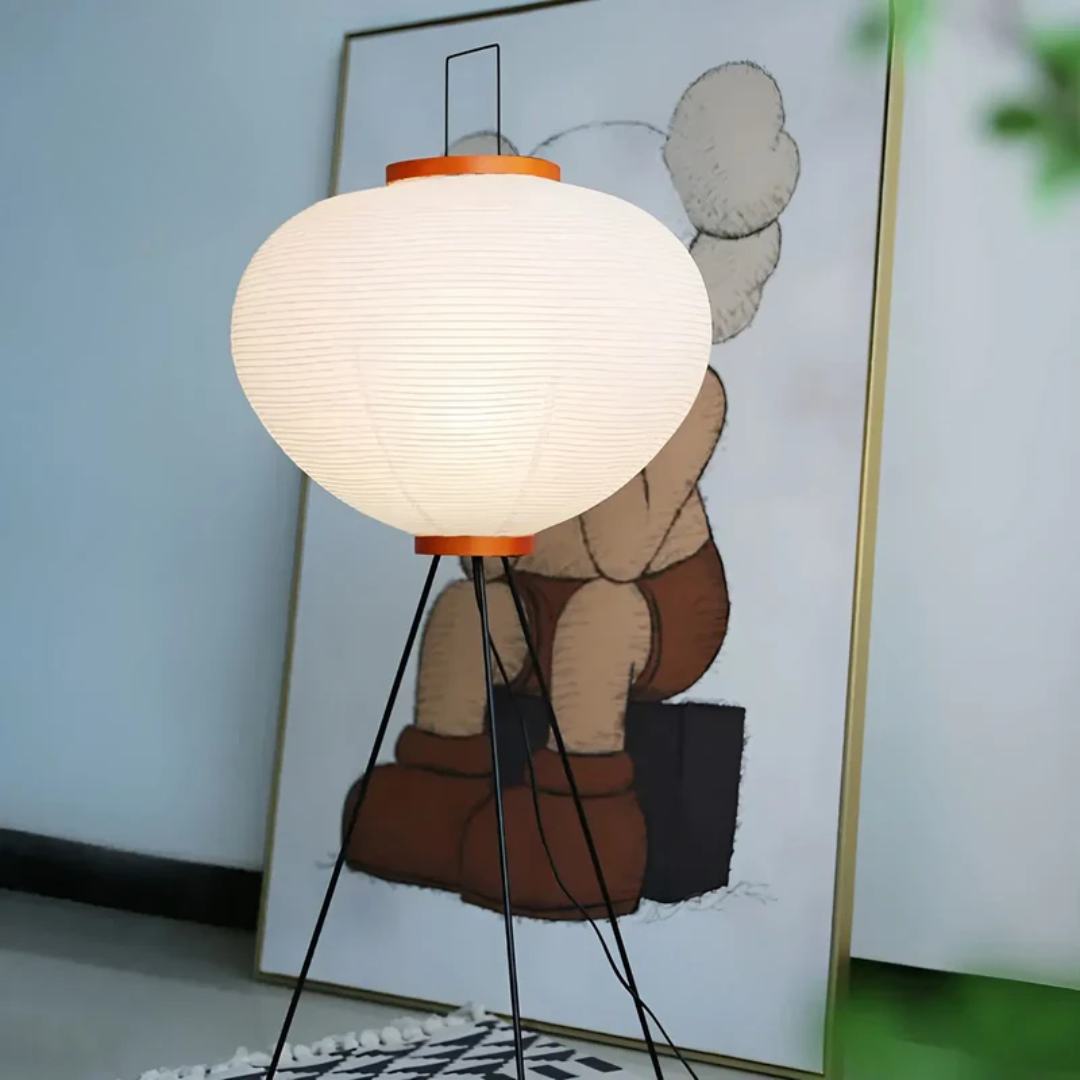 SUENTA Wabi Sabi Stehende LED Lampe Aus Reispapier Für Zen Ambiente