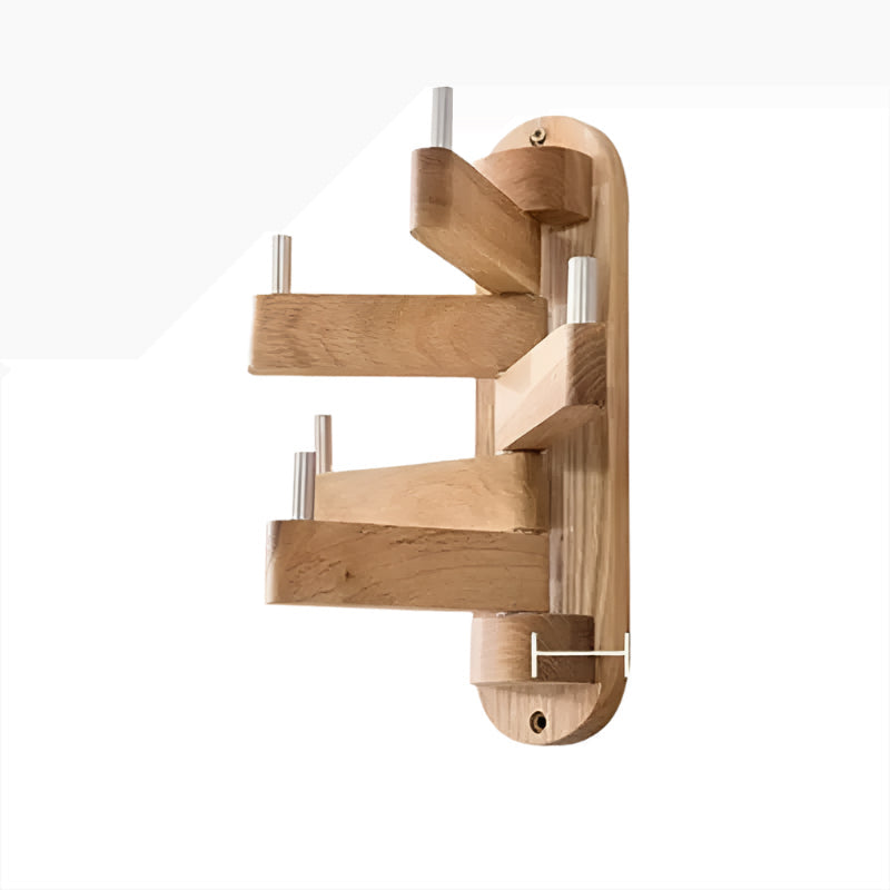 SUENTA Wandgarderobe aus Eichenholz mit 5 Haken – Platzsparend und Elegant Eiche