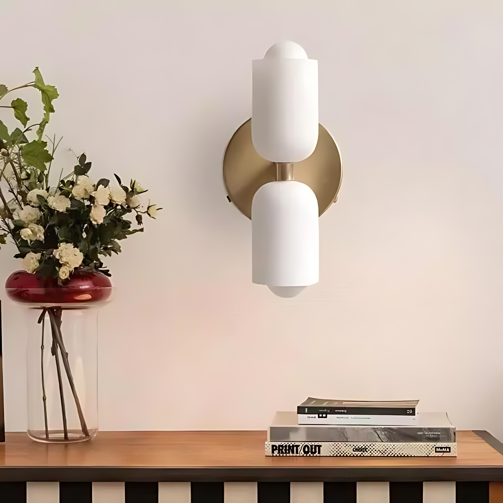 SUENTA Wandlampe Gold-Schwarz – Elegante Wandleuchte für Wohnräume