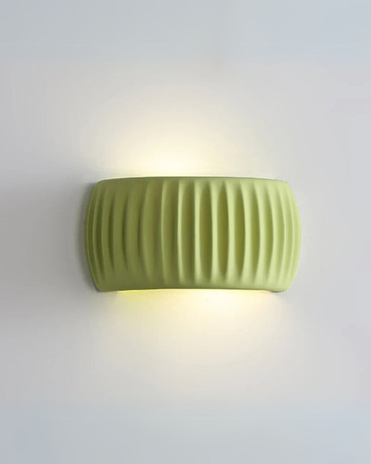 SUENTA Wandlampe mit Wellenform – Elegantes Design in Erdtönen Grün