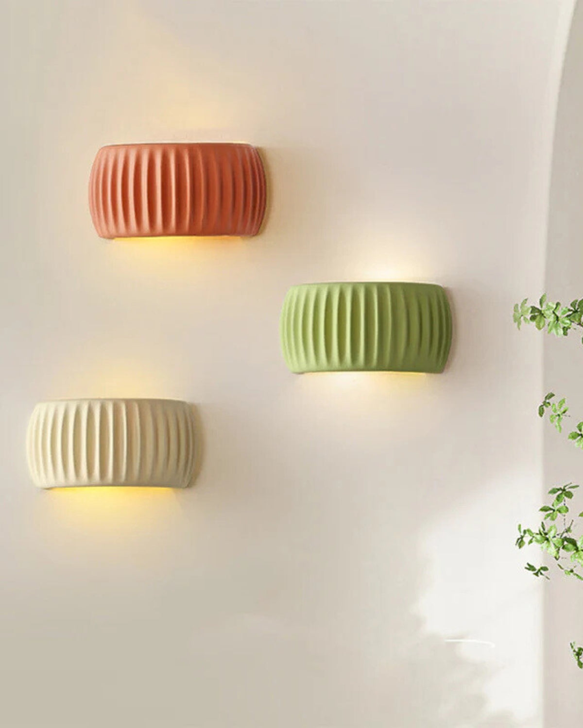 SUENTA Wandlampe mit Wellenform – Elegantes Design in Erdtönen