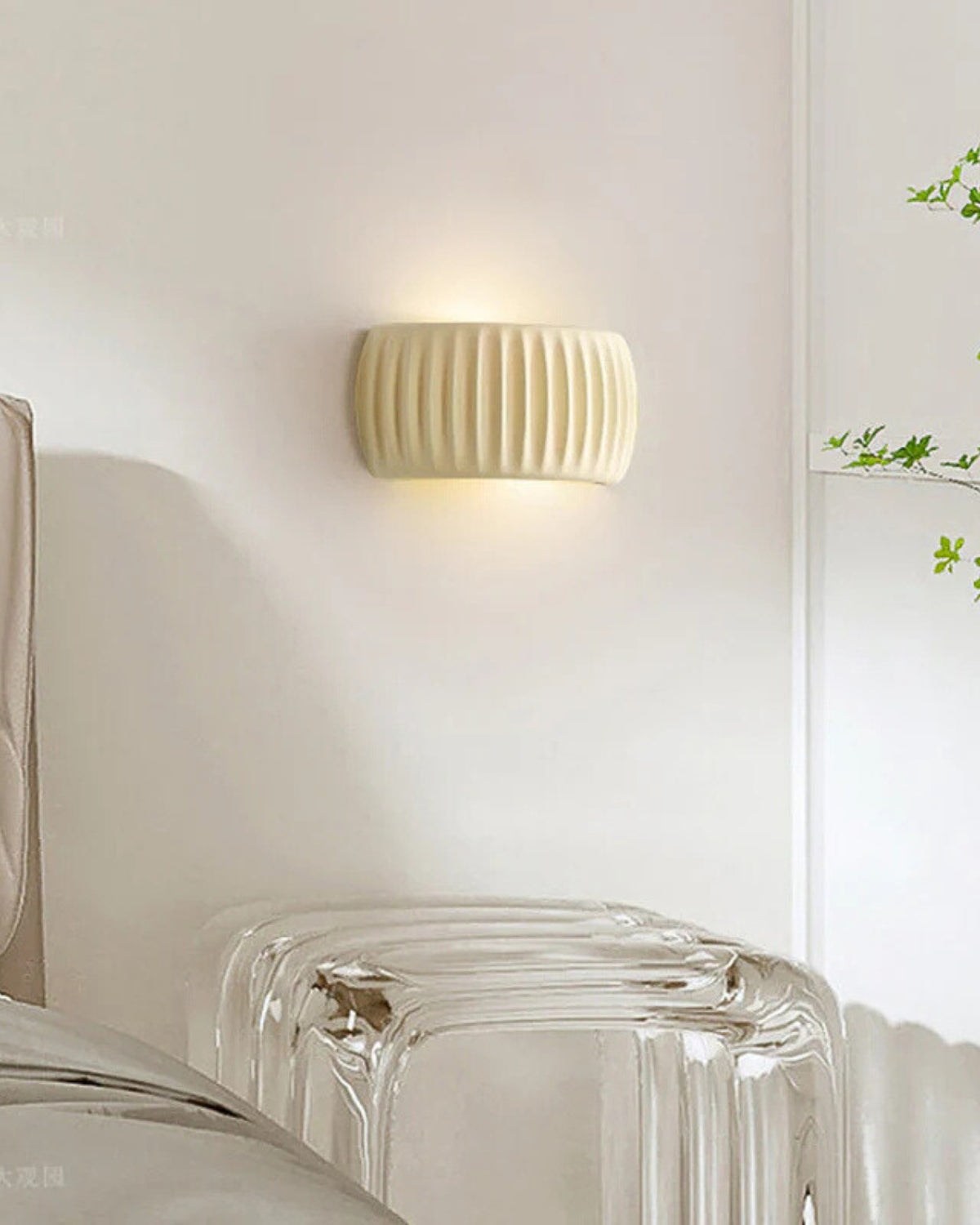 SUENTA Wandlampe mit Wellenform – Elegantes Design in Erdtönen