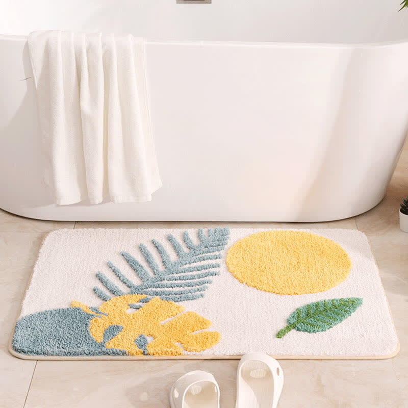 SUENTA Wasserabsorbierender Rutschfester Badezimmerteppich für Komfort Muster 2