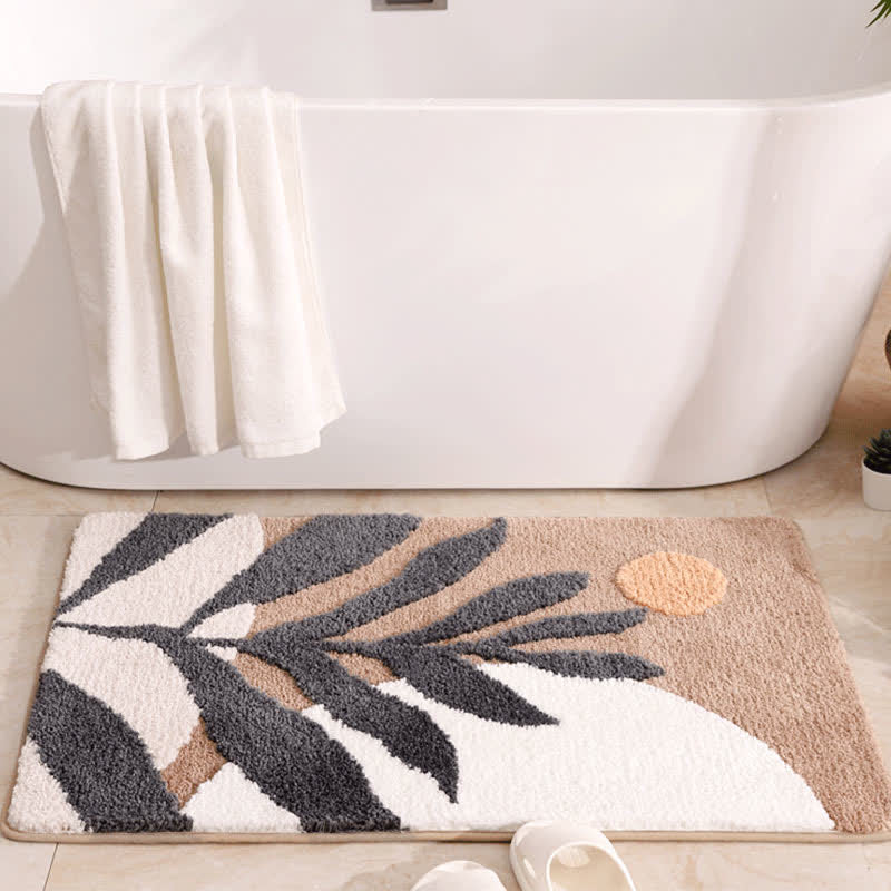 SUENTA Wasserabsorbierender Rutschfester Badezimmerteppich für Komfort Muster 3