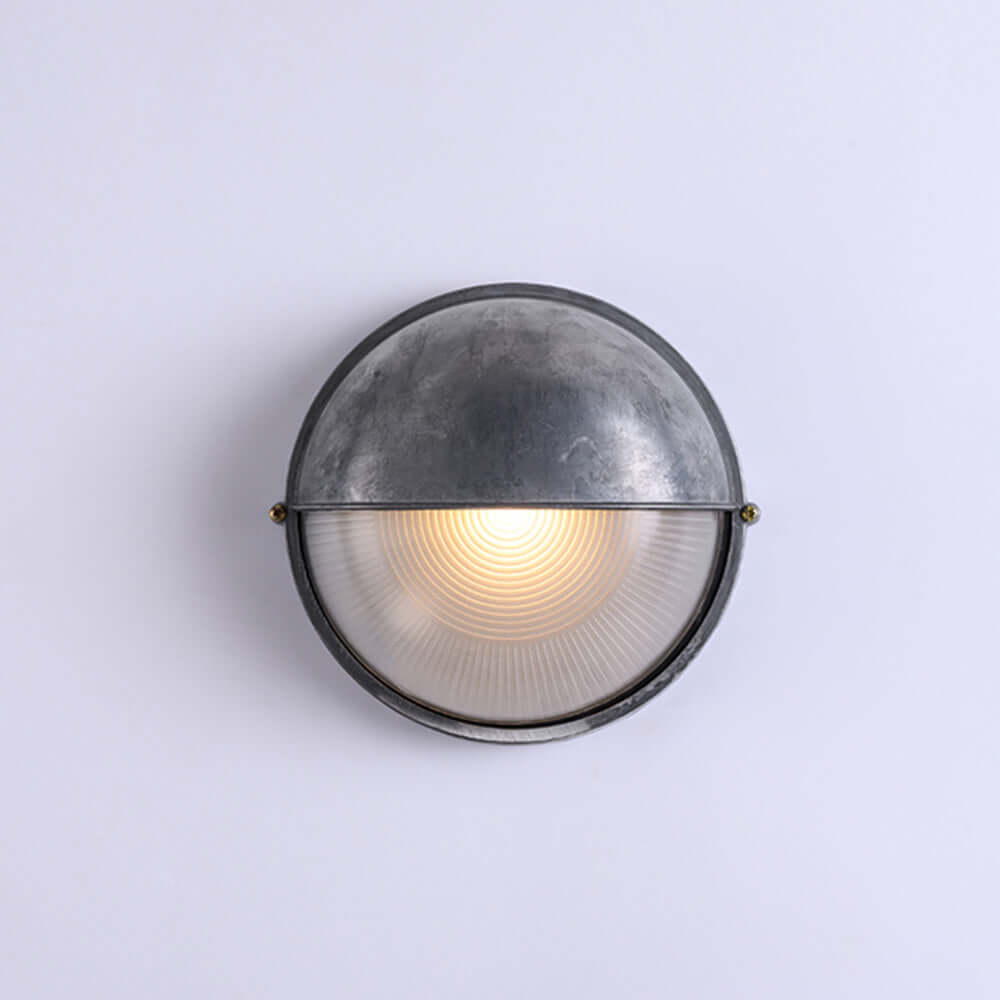 SUENTA Wasserdichte Außenwandlampe Aus Glas Mit Wetterfestem Design Grau Stil A: T24cm(9.45") x H12cm(4.72")