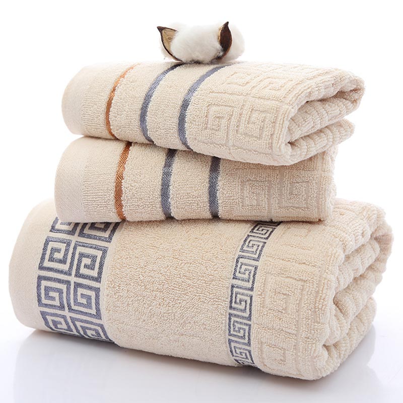 SUENTA Weiche Baumwollhandtuch Set Für Luxuriösen Badekomfort Khaki