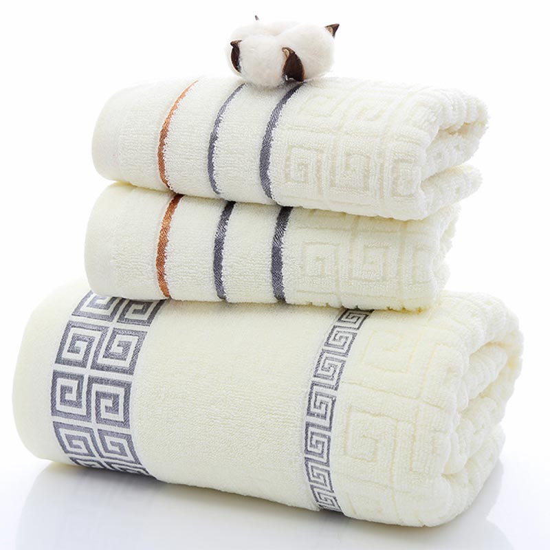 SUENTA Weiche Baumwollhandtuch Set Für Luxuriösen Badekomfort Beige