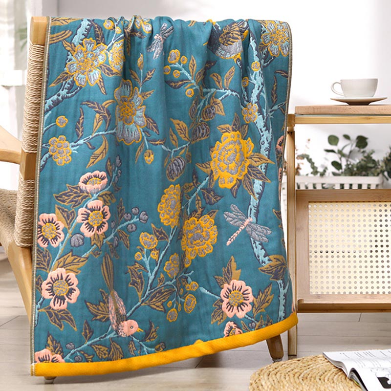 SUENTA Wendbares Strandtuch Mit Hibiskus Design Für Kinder Spaß Blau 80cm x 160cm