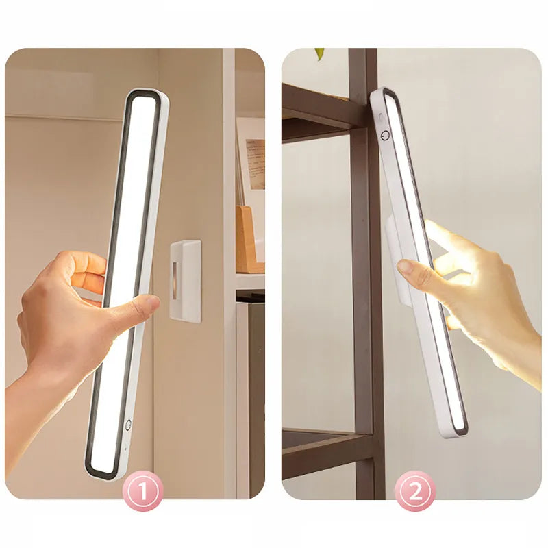 SUENTA Wiederaufladbare Magnetische Schreibtischlampe mit Sensorsteuerung – Modernes Design in Schwarz, Weiß oder Grau