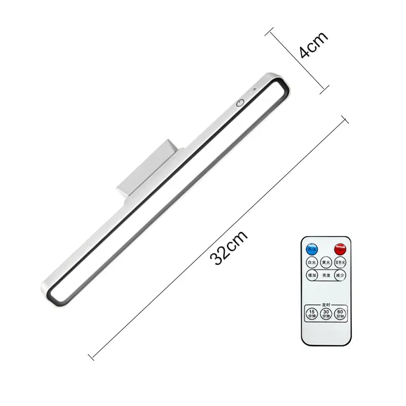SUENTA Wiederaufladbare Magnetische Schreibtischlampe mit Sensorsteuerung – Modernes Design in Schwarz, Weiß oder Grau