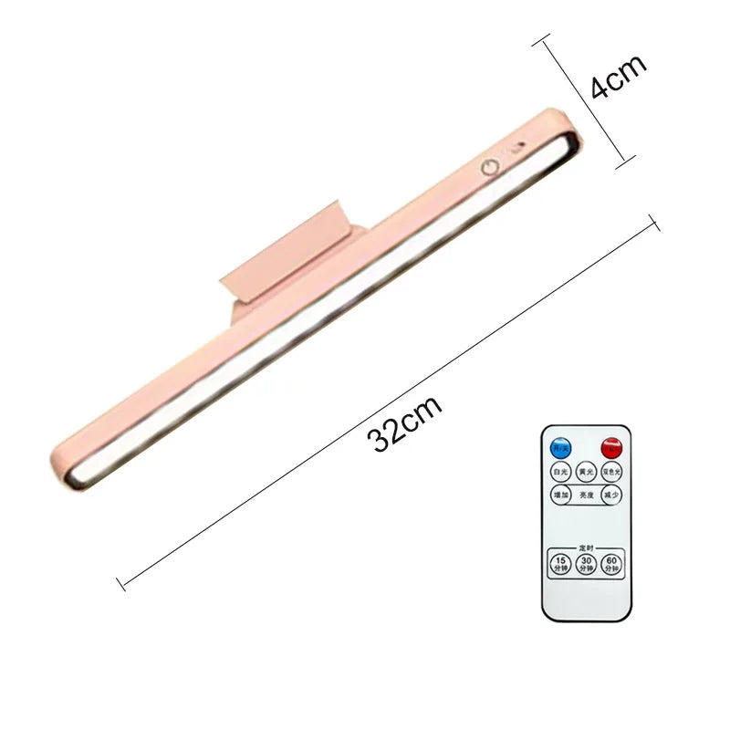 SUENTA Wiederaufladbare Magnetische Schreibtischlampe mit Sensorsteuerung – Modernes Design in Schwarz, Weiß oder Grau Rosa
