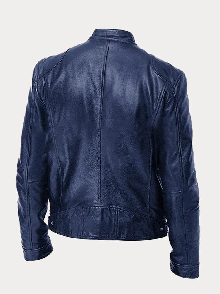SUENTA Damen Lässige Lederjacke Moderne Stil Robustheit