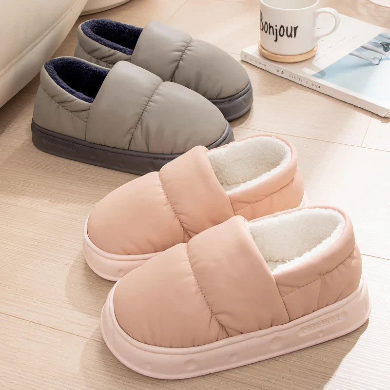 SUENTA Unisex Warmer Hausschuhe Winter Kuschelig Innenfutter