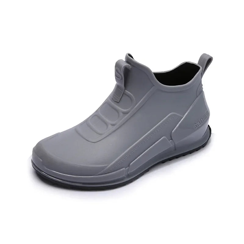 SUENTA Damen Wasserdichte Gummistiefel Reinschlüpfen Trocknen - Winterstiefel Grau