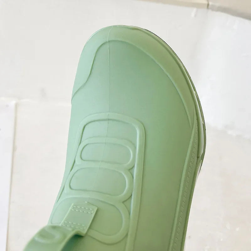 SUENTA Damen Wasserdichte Gummistiefel Reinschlüpfen Trocknen - Winterstiefel