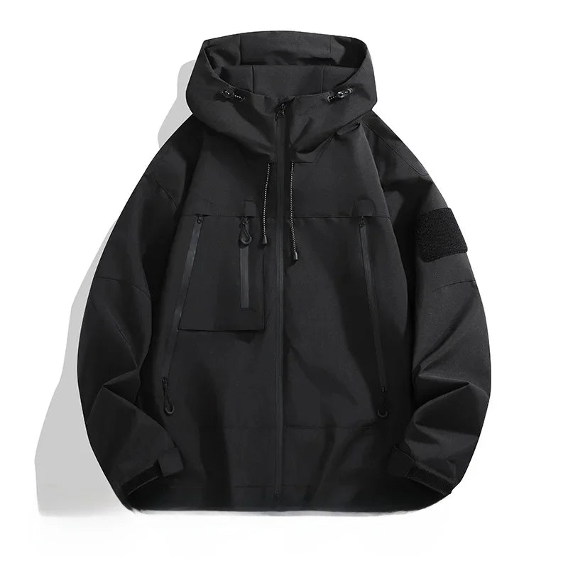 SUENTA Herren Softshell Jacke Mit Kapuze Design Bewegungsfreiheit Schwarz