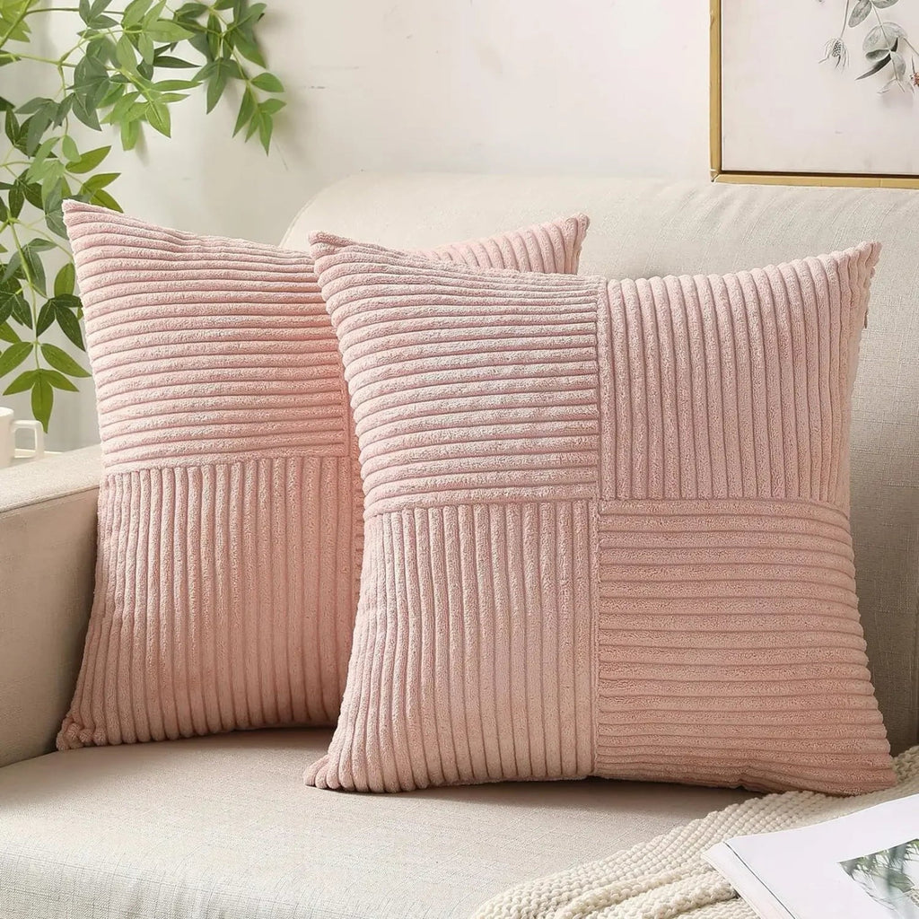 SUENTA Samtkissenbezüge 45x45 Cm Luxusweich Für Sofa Und Bett Rosa 45x45cm