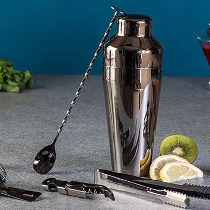 SUENTA Metallisches Bar-Set Elegantes Cocktail- und Barkeeper-Set