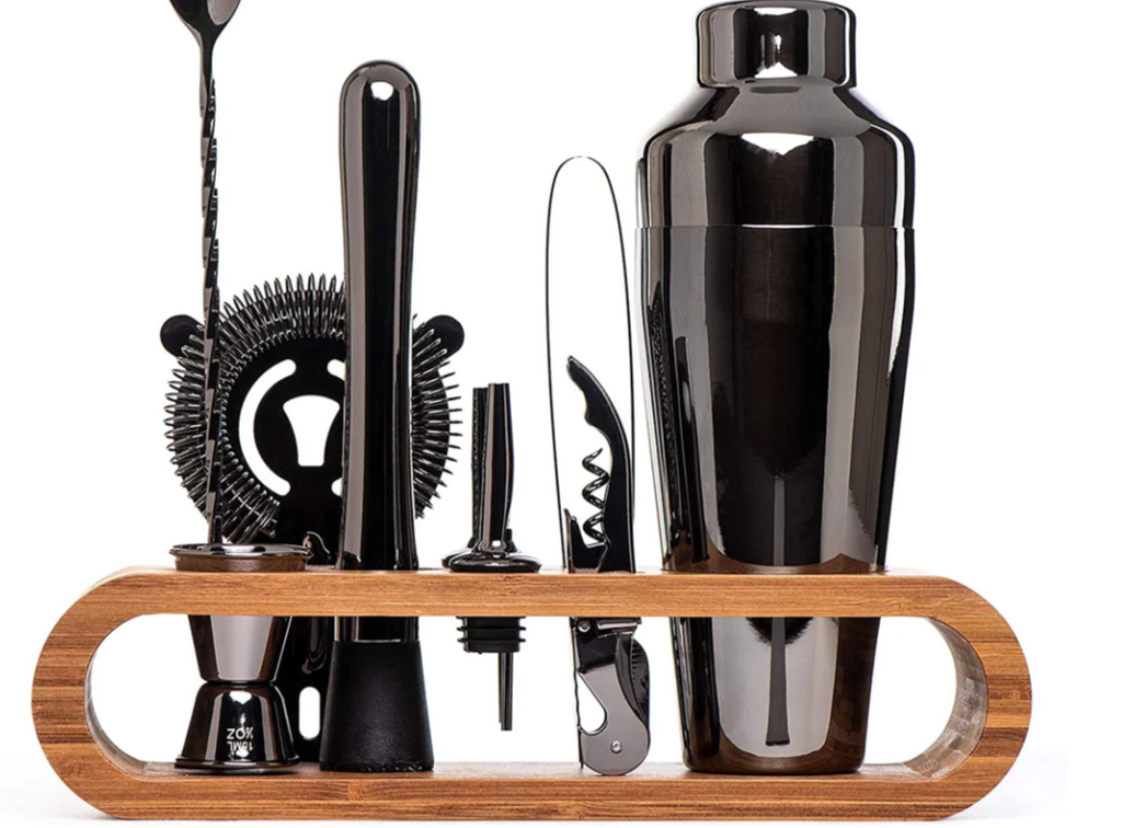 SUENTA Metallisches Bar-Set Elegantes Cocktail- und Barkeeper-Set