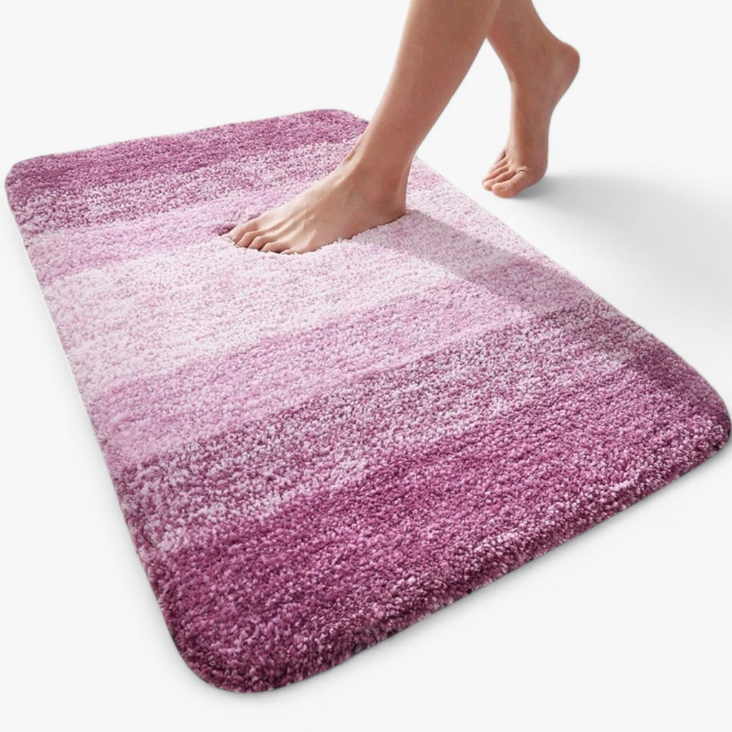 SUENTA Saugfähige Rutschfeste Badematte Trocken Füße Nach Dusche Lila