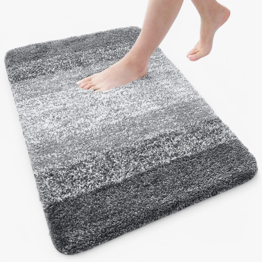 SUENTA Saugfähige Rutschfeste Badematte Trocken Füße Nach Dusche Grau