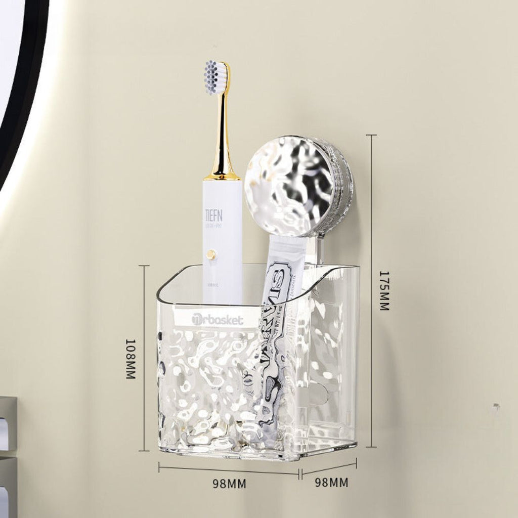 SUENTA Saugnapf Badezimmer Regal Silber Klein