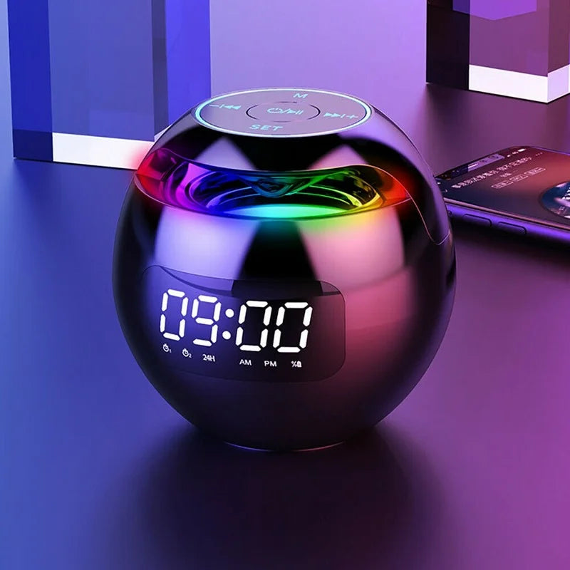 SUENTA Bluetooth-Wecker Mit LED-Lichtshow Und LED-Nachtlicht Schwarz