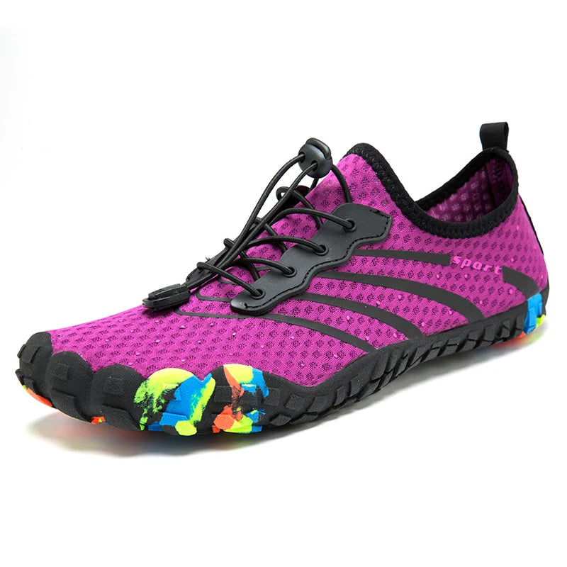 SUENTA Unisex Barfußschuhe Wasserdicht Mehr Halt Bei Jedem Schritt Lila