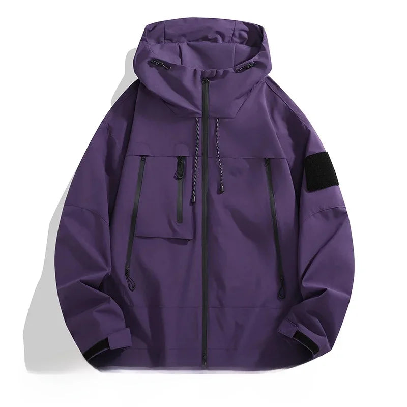 SUENTA Herren Softshell Jacke Mit Kapuze Design Bewegungsfreiheit Lila
