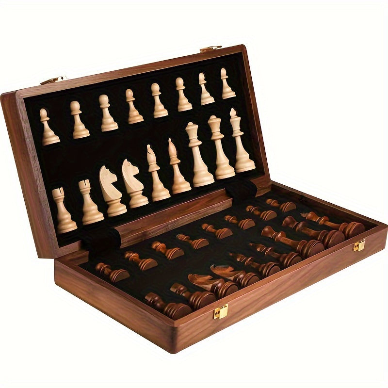 SUENTA Schachspiel aus Holz – Klappbares Turnier-Schachbrett