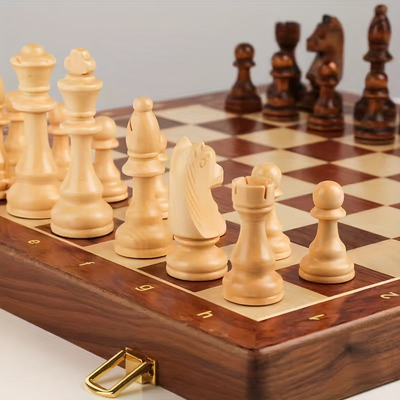 SUENTA Schachspiel aus Holz – Klappbares Turnier-Schachbrett