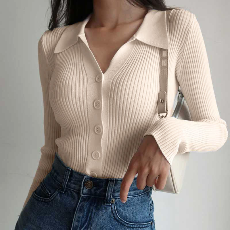 SUENTA Marquise Damen-Cardigan – Schmale Passform mit V-Ausschnitt & Revers