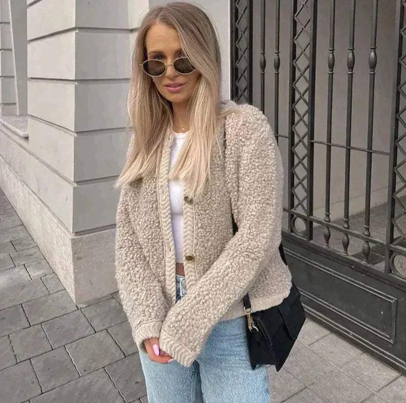 SUENTA Chloé | Damen-Teddyjacke für die Übergangszeit – Vielseitig und bequem