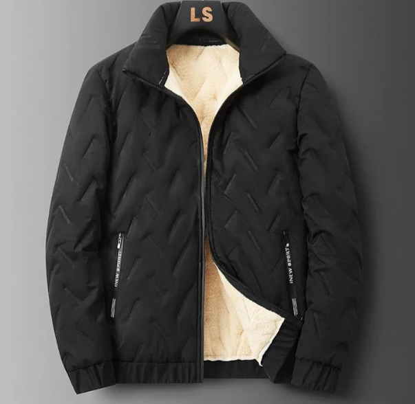 SUENTA Skijacke Gemütliche Für Herren Winterlook Klare Linien Schwarz