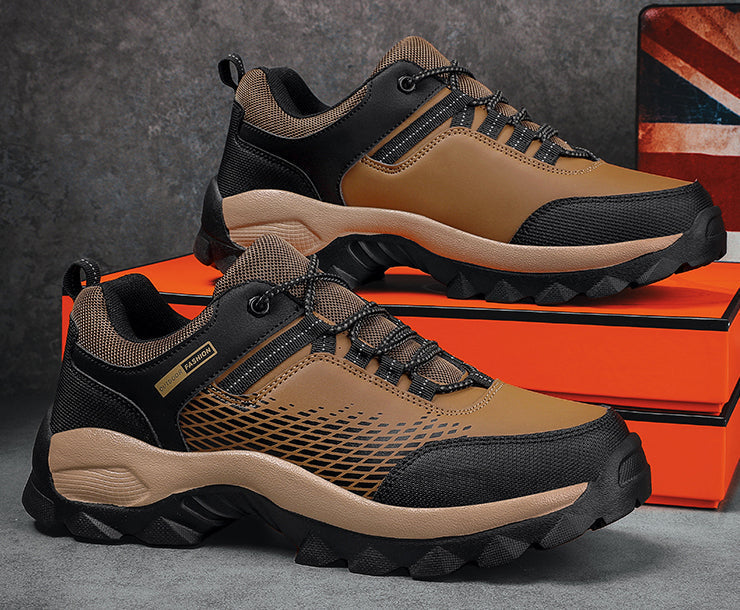 SUENTA Barfuß Wander Schuhe Herren Schnüren für Spaziergänge - Laufschuhe Braun