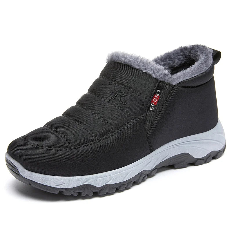 SUENTA Modische Schlupf-Winterstiefel für Damen | Mit Reißverschluss - Winterstiefel