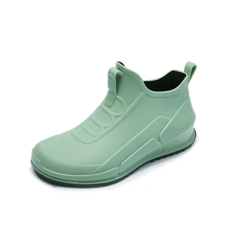 SUENTA Damen Wasserdichte Gummistiefel Reinschlüpfen Trocknen - Winterstiefel Grün