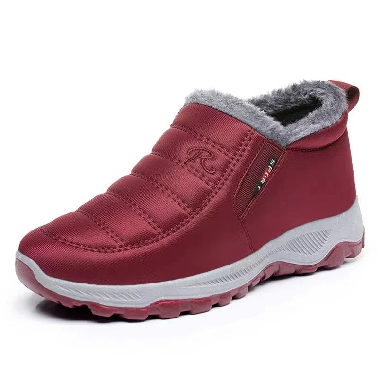 SUENTA Modische Schlupf-Winterstiefel für Damen | Mit Reißverschluss - Winterstiefel